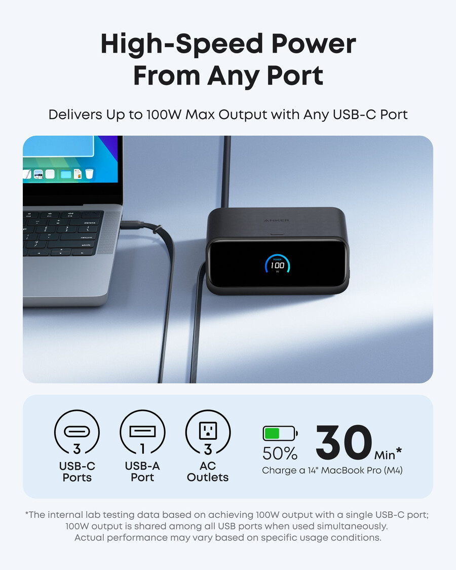 stacja ładująca anker nano 7 w 1 100 w