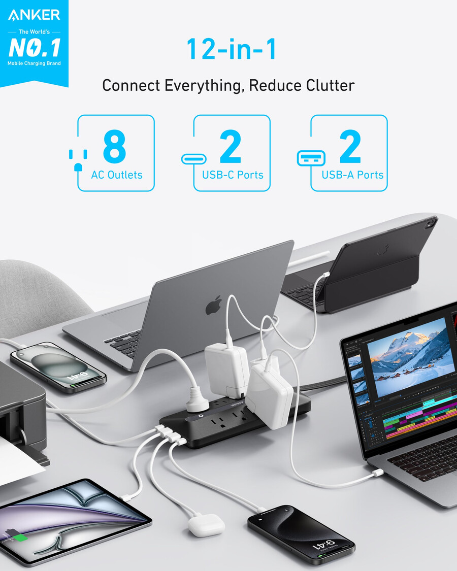 listwa zasilająca usb anker 12 w 1 35 w