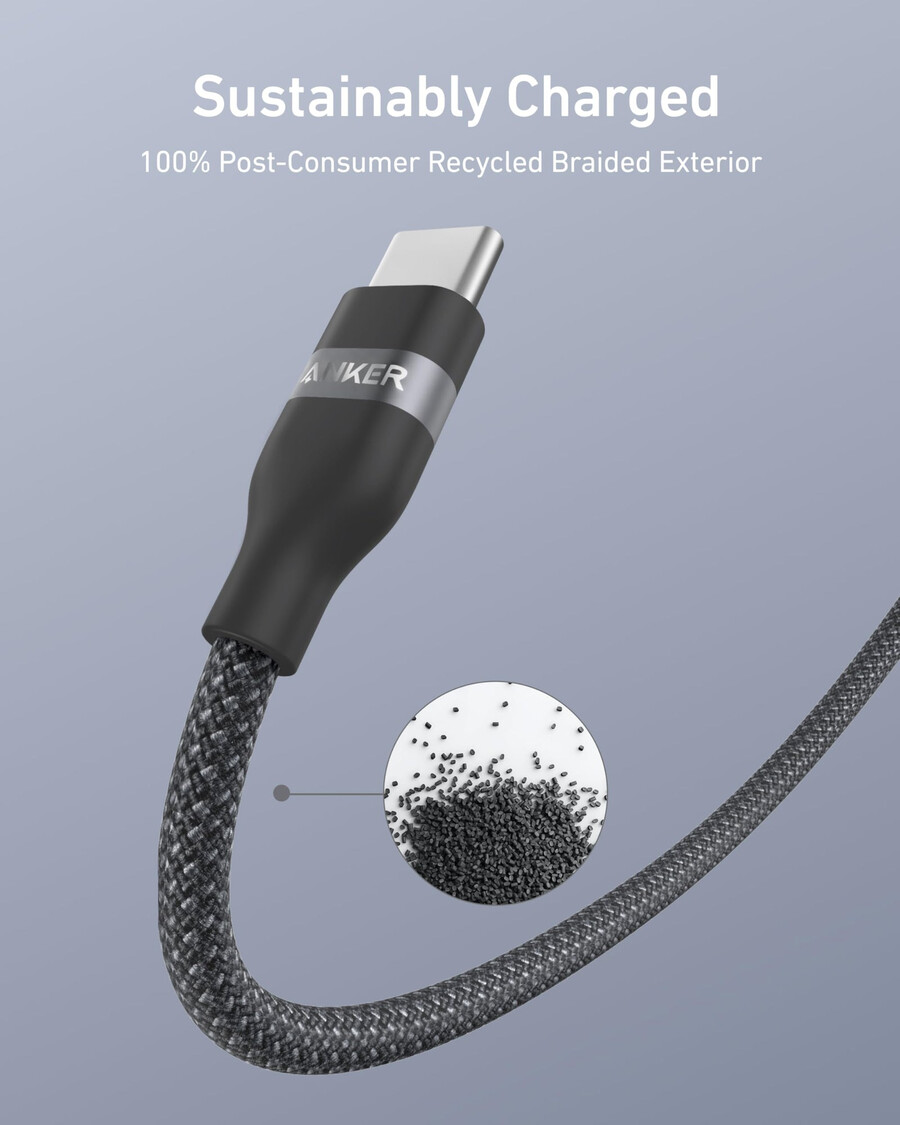 kabel anker usb-a do usb-c 3 stopy6 stóp pleciony z recyklingu