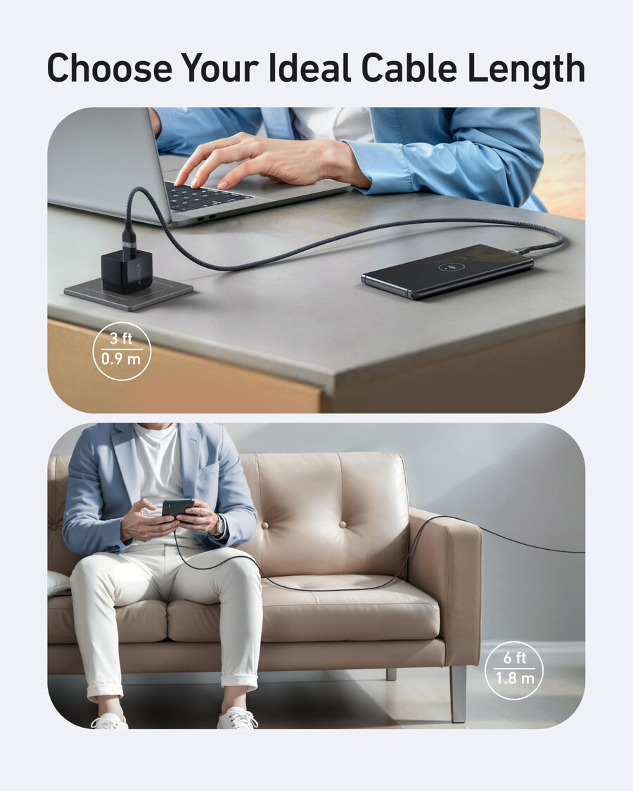kabel anker usb-a do usb-c 3 stopy6 stóp pleciony z recyklingu