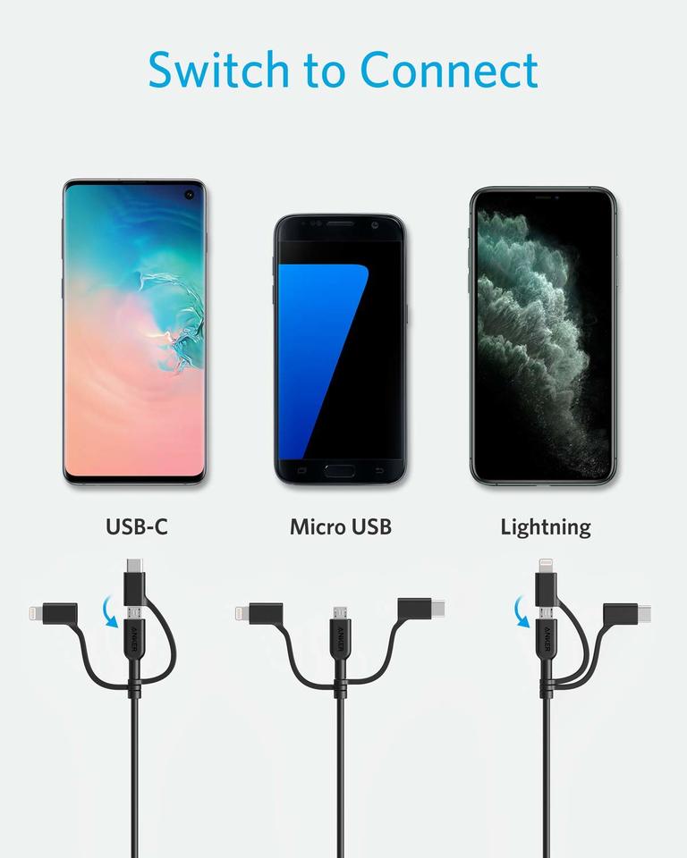 kabel anker 321 usb-a do lightning 3 stopy 3 w 1