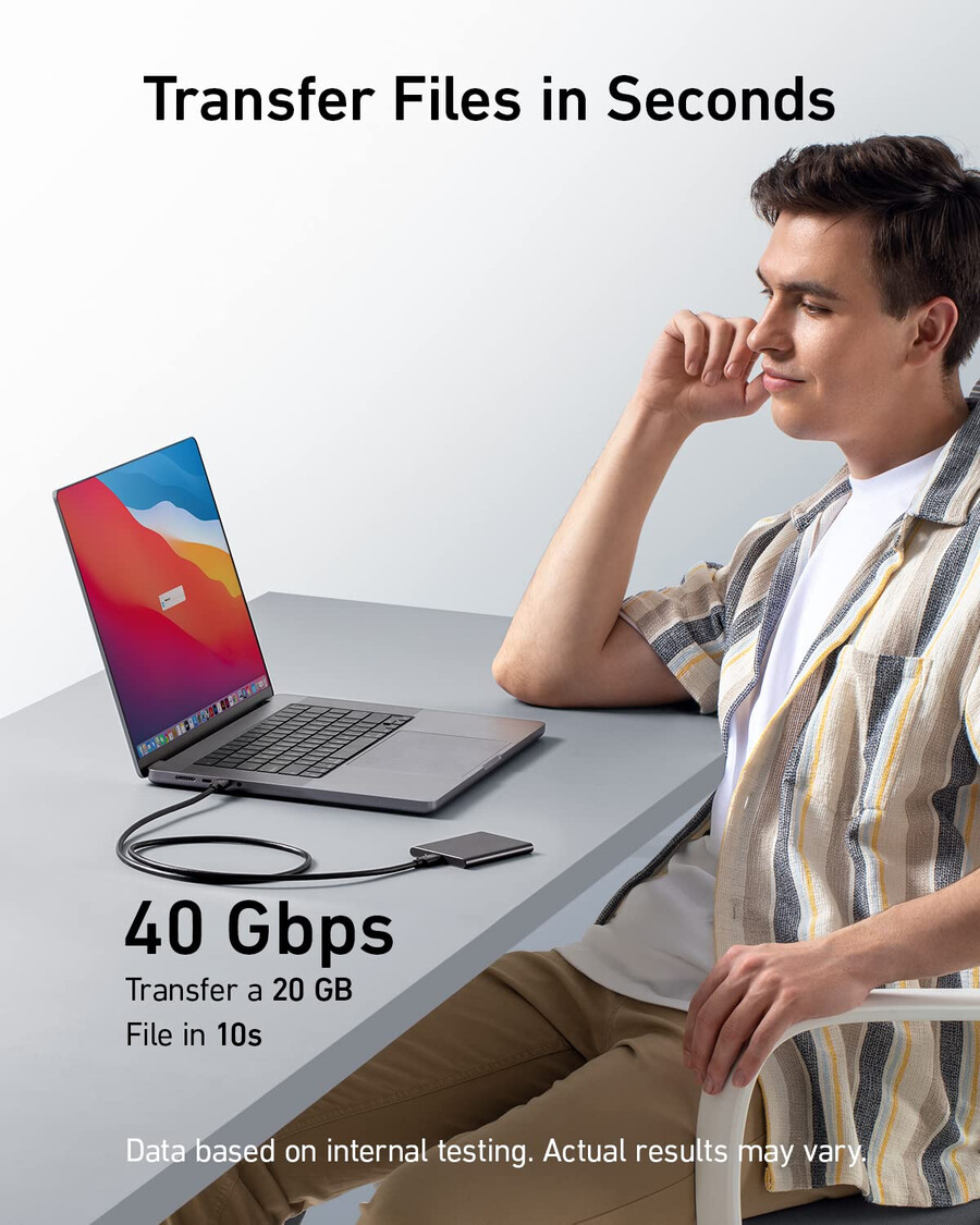 kabel anker 515 usb-c do usb-c zgodny z thunderbolt 4