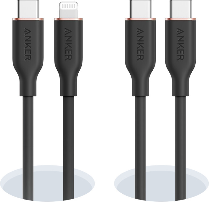 kabel anker 643 usb-c do usb-c flow silikonowy 240 w opakowanie 2 szt. kolor czarny