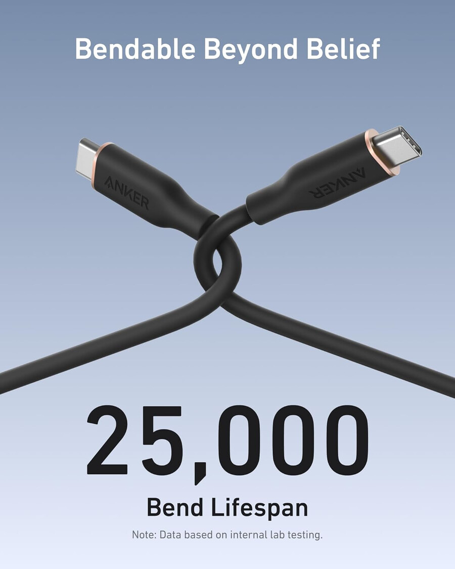 kabel anker 643 usb-c do usb-c flow silikonowy