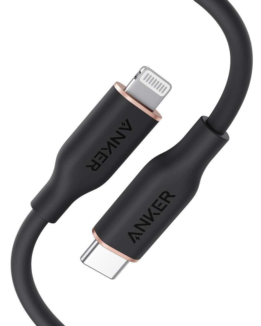 kabel anker 641 usb-c do lightning flow silikonowy