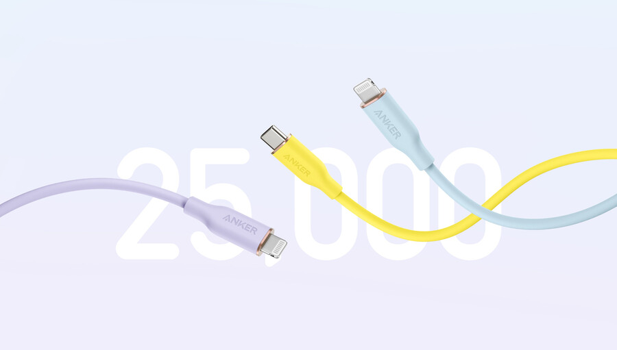 kabel anker 641 usb-c do lightning flow silikonowy