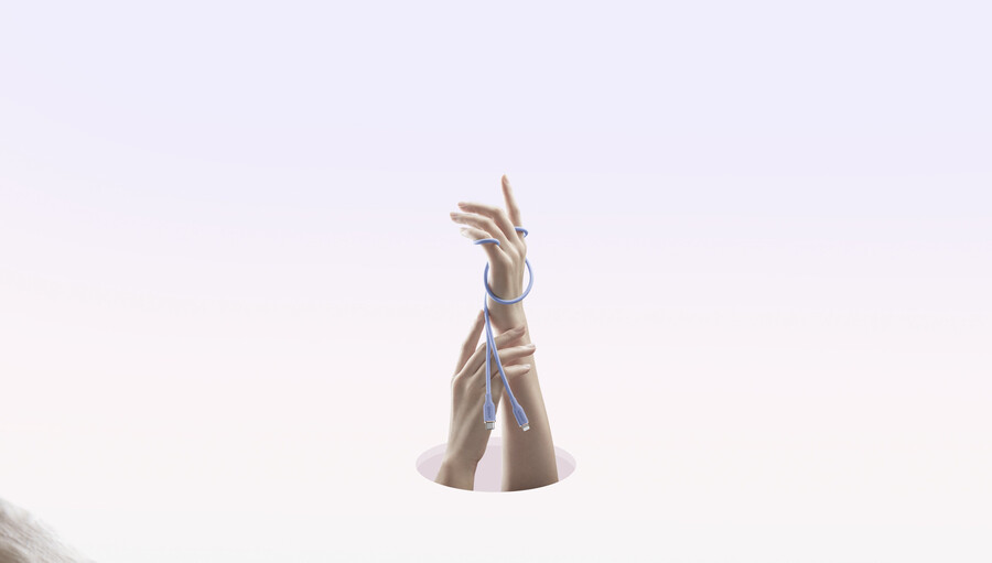 kabel anker 641 usb-c do lightning flow silikonowy