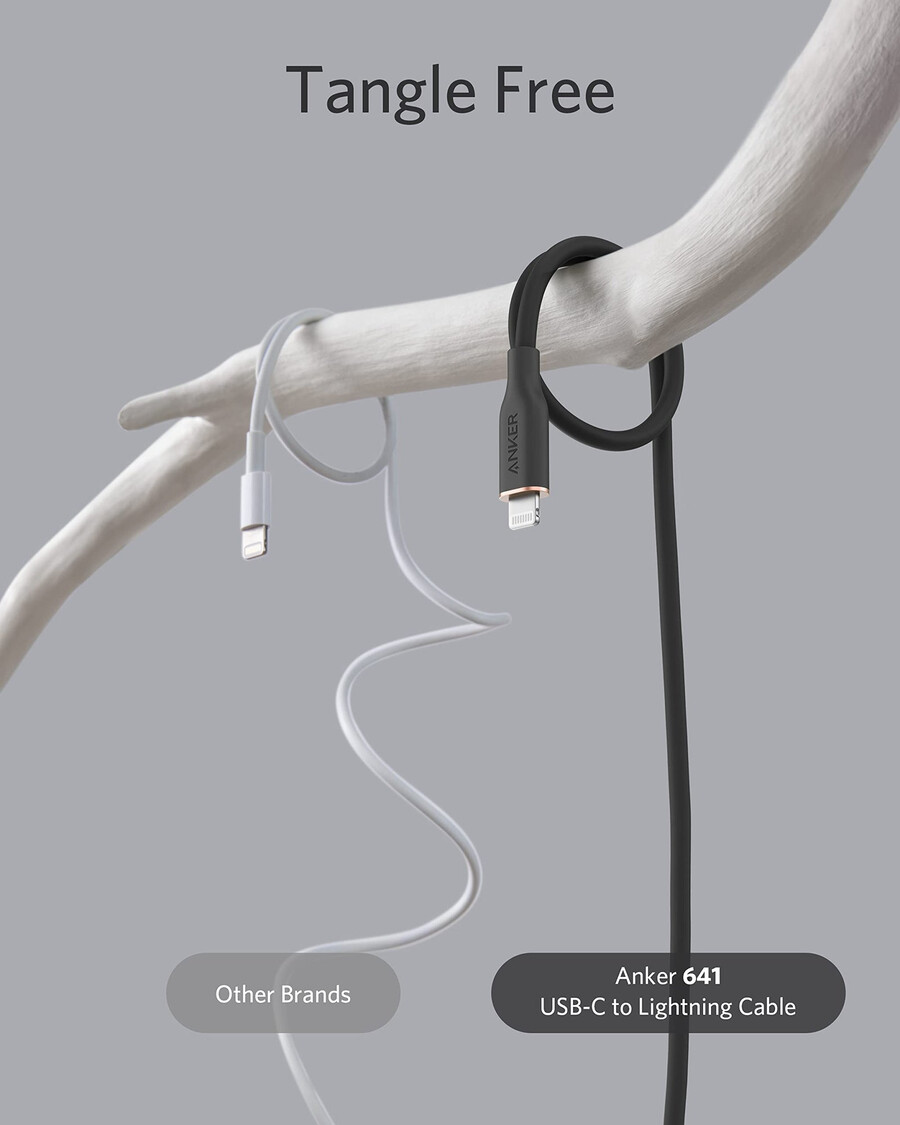 kabel anker 641 usb-c do lightning flow silikonowy