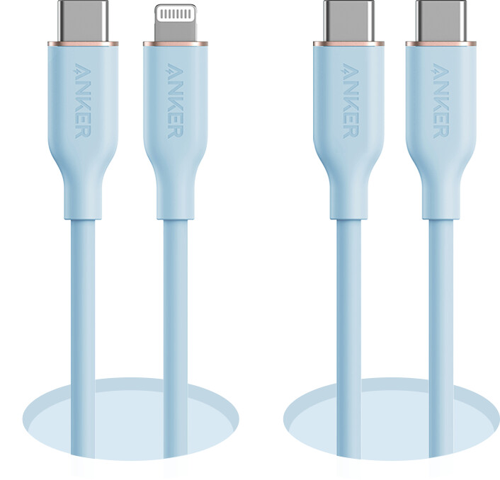 kabel anker 641 usb-c do lightning flow silikonowy