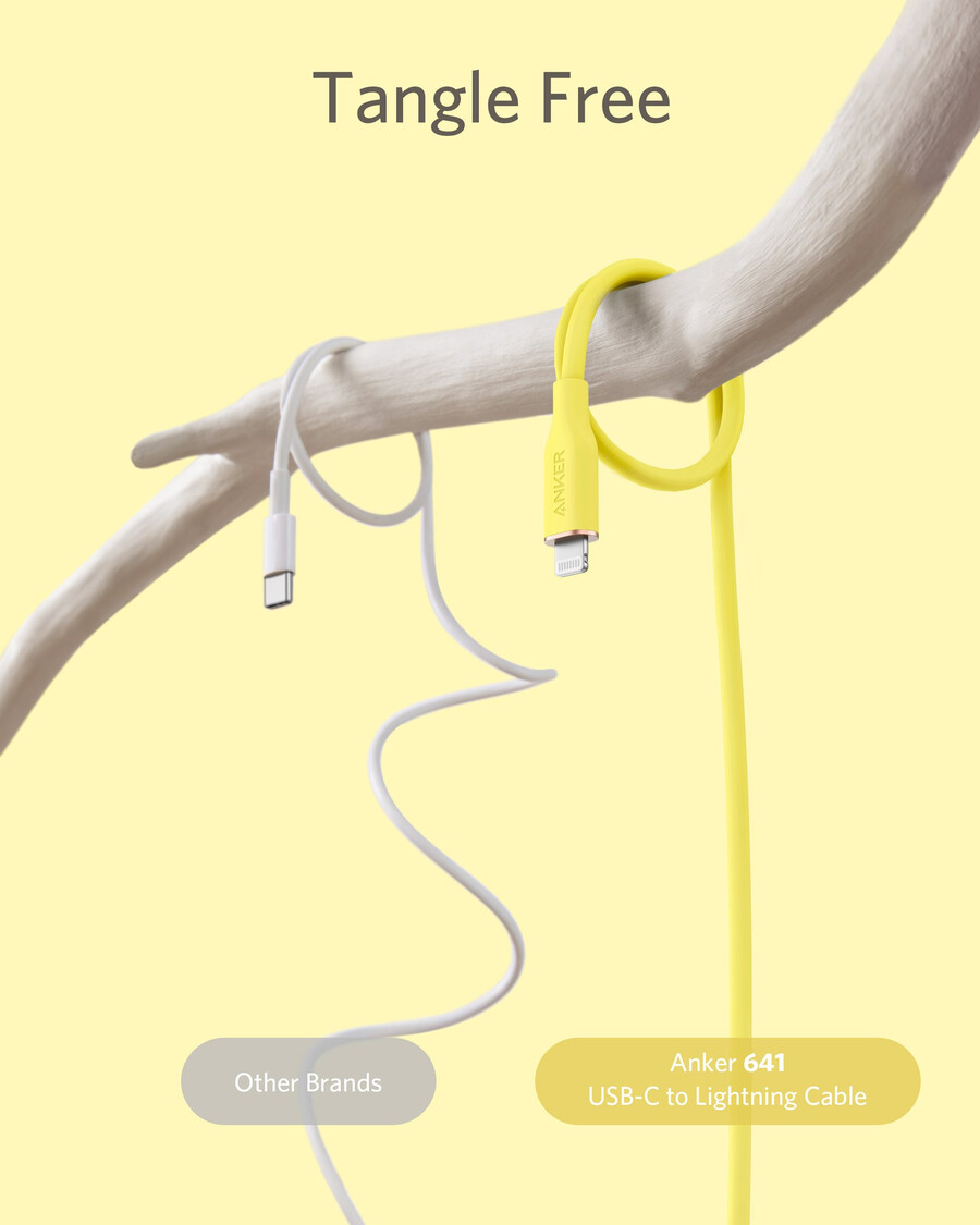 kabel anker 641 usb-c do lightning flow silikonowy 3 stopy