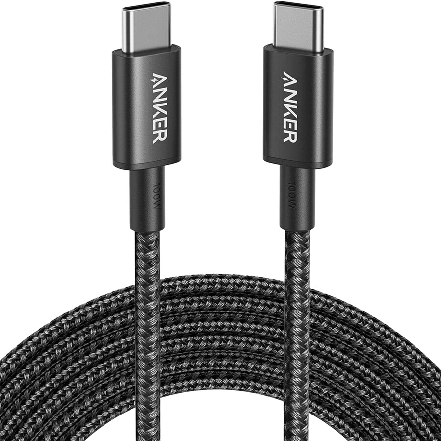 nowy nylonowy kabel usb-c do usb-c 100 w 10 stóp 2 sztuki