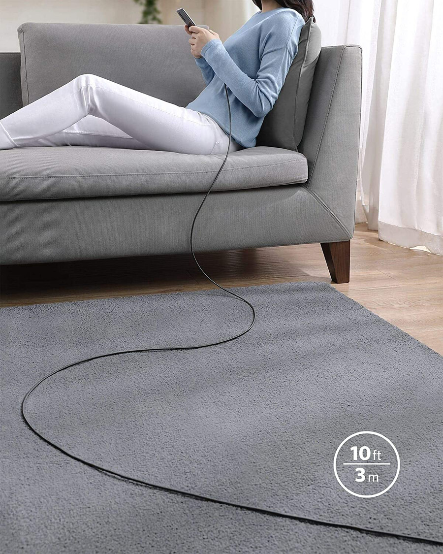 nowy nylonowy kabel usb-c do usb-c 100 w 10 stóp 2 sztuki