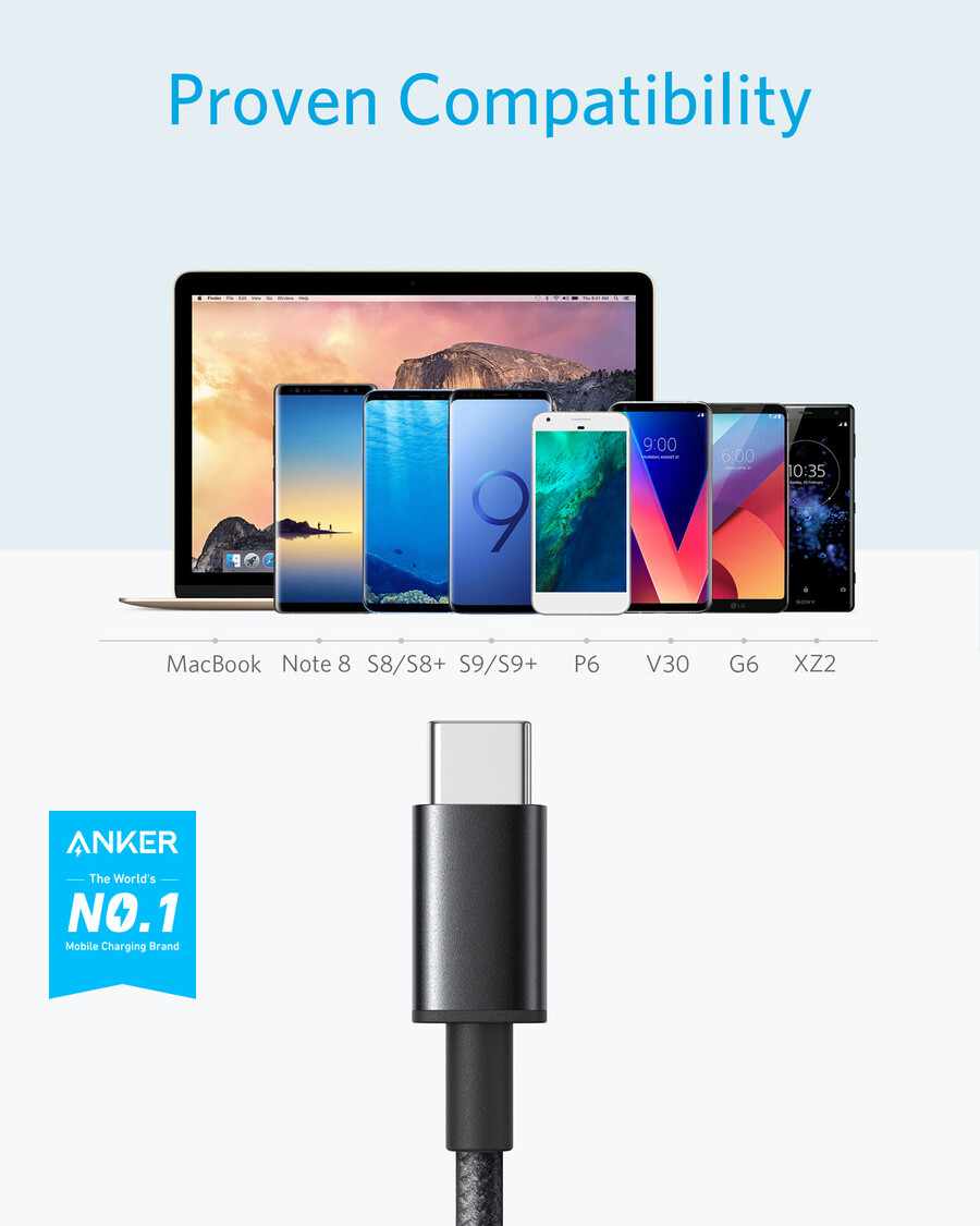 kabel anker premium nylon usb-c do usb-a opakowanie 2 szt.