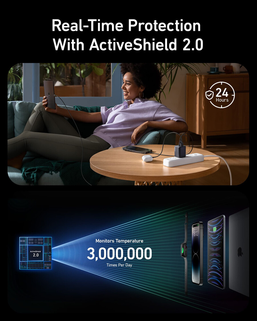 Ładowarka ścienna anker prime 67 w gan 3 porty