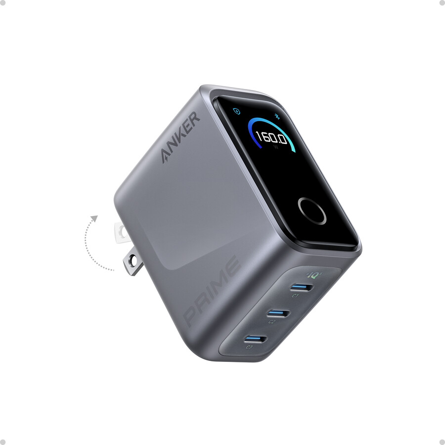 Ładowarka anker prime 160 w 3 porty inteligentny wyświetlacz