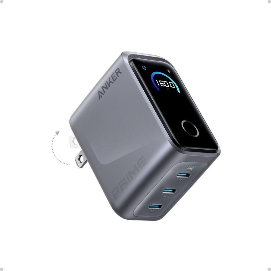 Ładowarka anker prime 160 w 3 porty inteligentny wyświetlacz