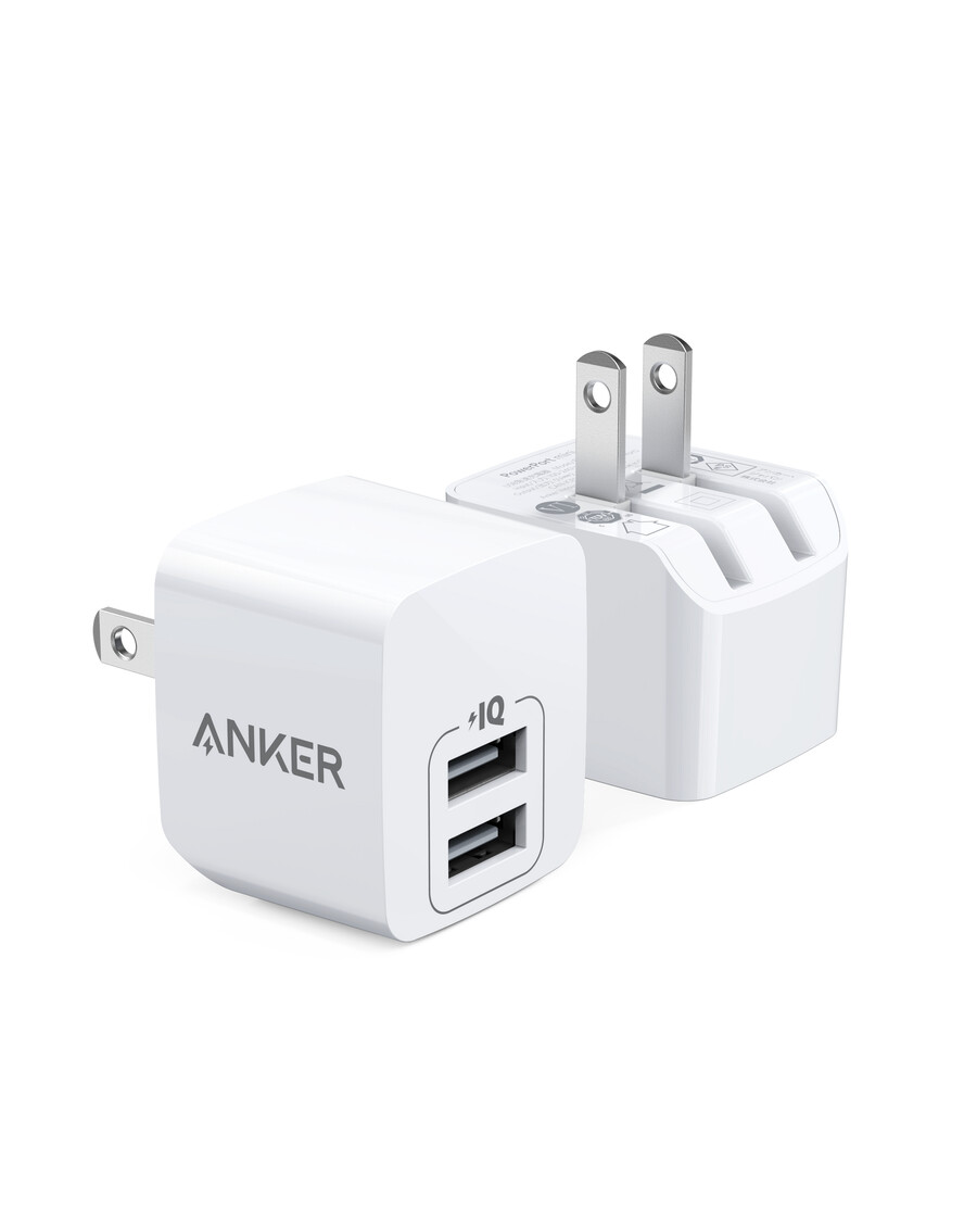 Ładowarka ścienna anker dual-port 12 w opakowanie 2 szt.