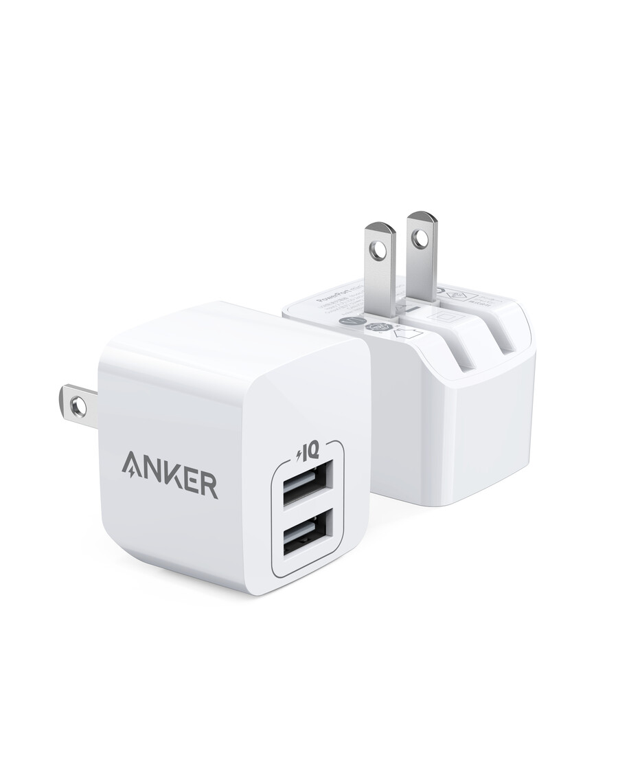 Ładowarka ścienna anker dual-port 12 w opakowanie 2 szt.