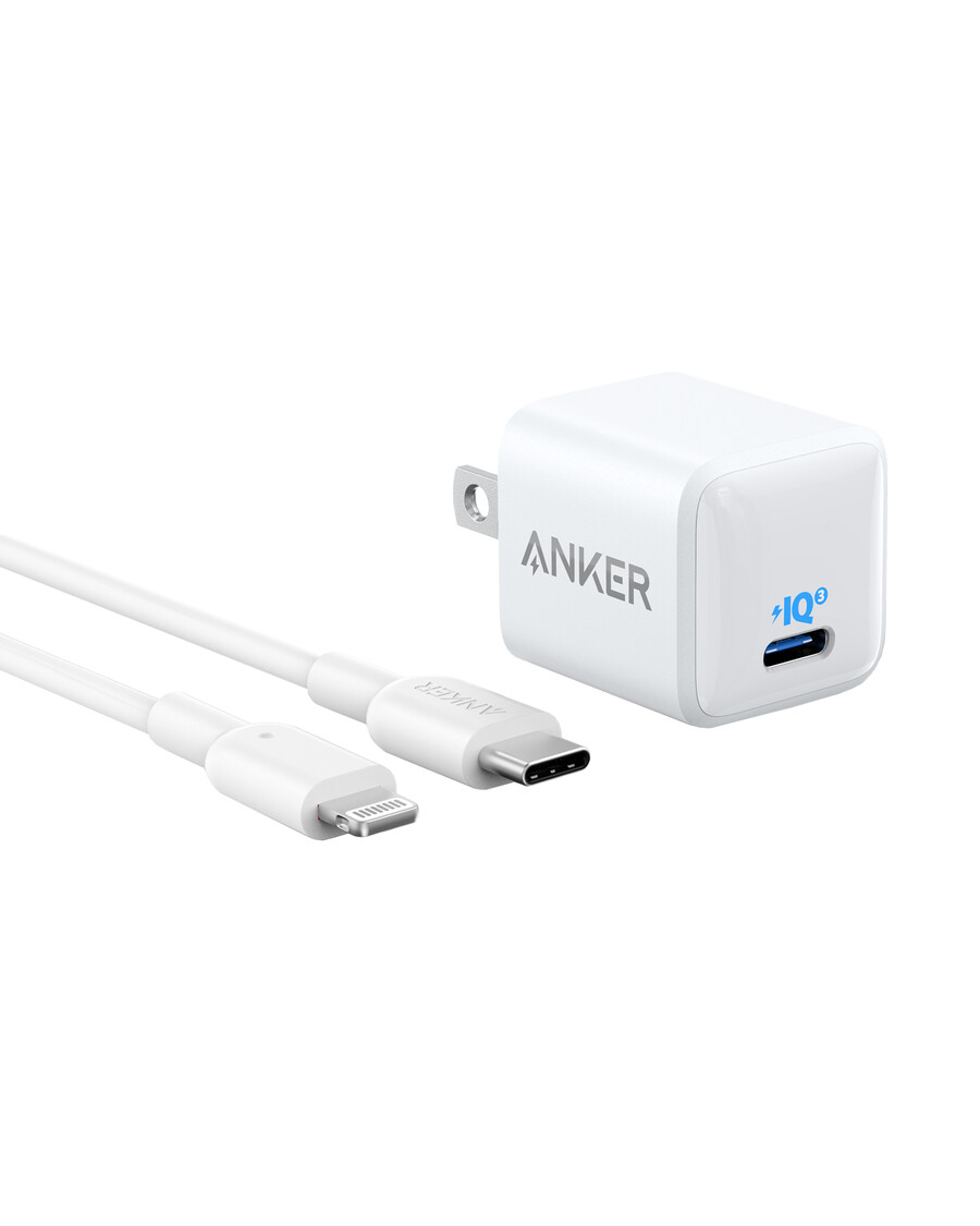Ładowarka anker 511 nano z kablem usb-c do lightning