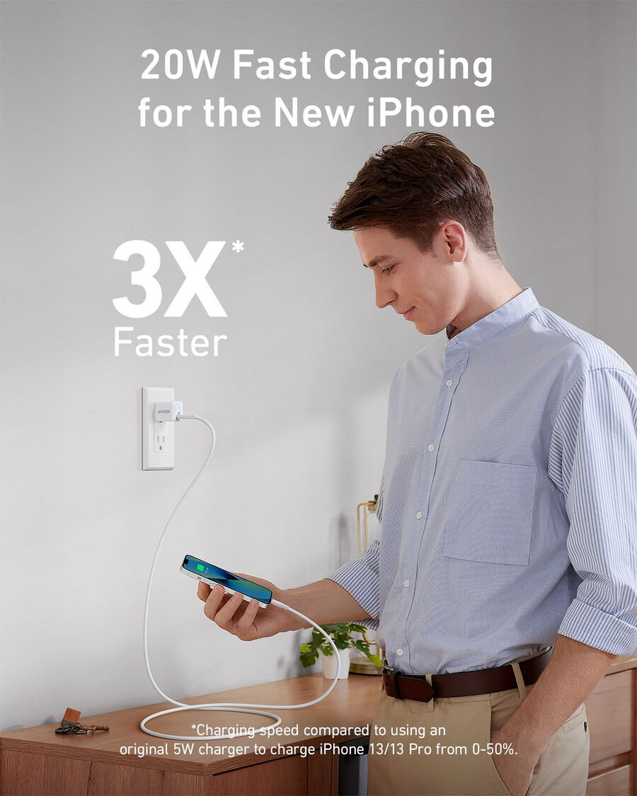 Ładowarka anker 511 nano z kablem usb-c do lightning