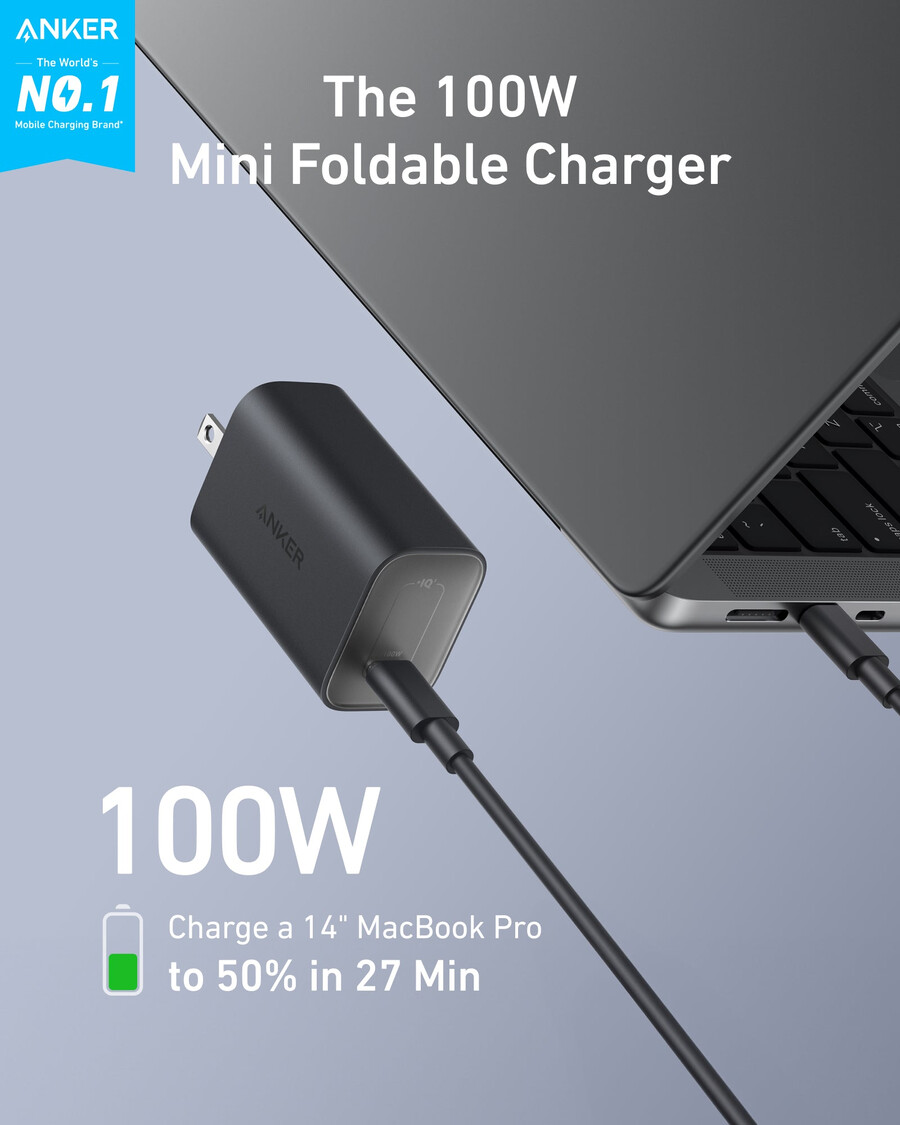 Ładowarka anker nano 100 w z kablem usb-c