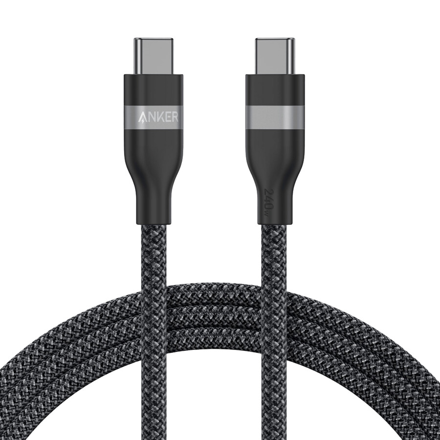 Ładowarka anker nano 45 w z kablem usb-c do usb-c i kablem anker usb-c do usb-c 6 stóp 240 w pleciony z recyklingu