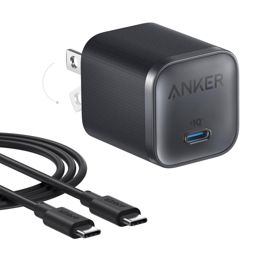 Ładowarka anker nano 45 w z kablem usb-c do usb-c
