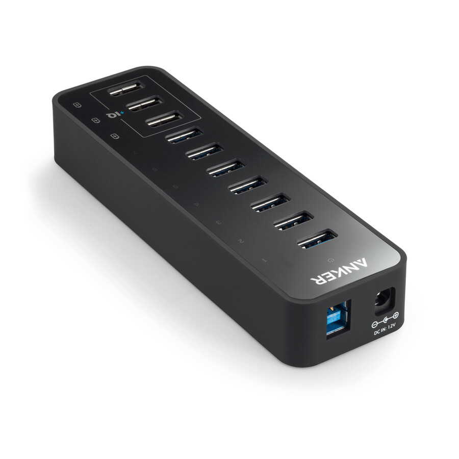 anker 60w 10-portowy koncentrator danych usb 3.0