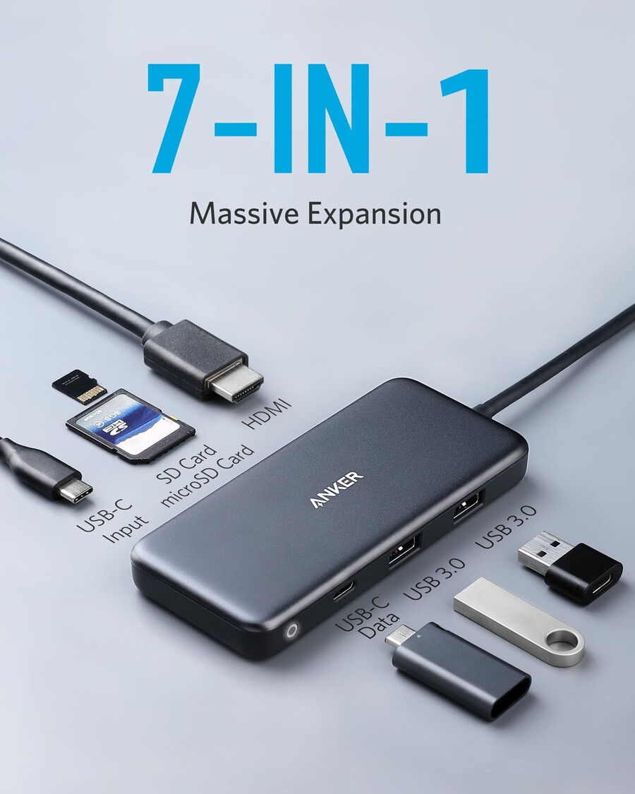 anker 341 hub usb-c 7 w 1