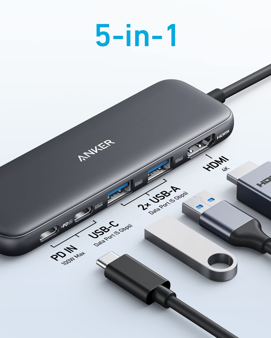 koncentrator usb-c anker 332 5 w 1