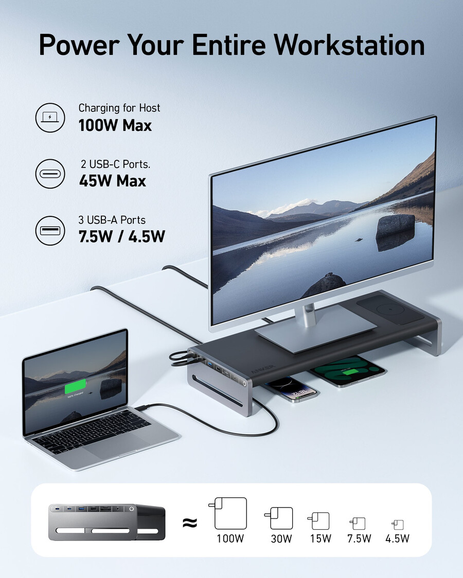 stacja dokująca anker 675 usb-c 12 w 1 podstawka pod monitor bezprzewodowa