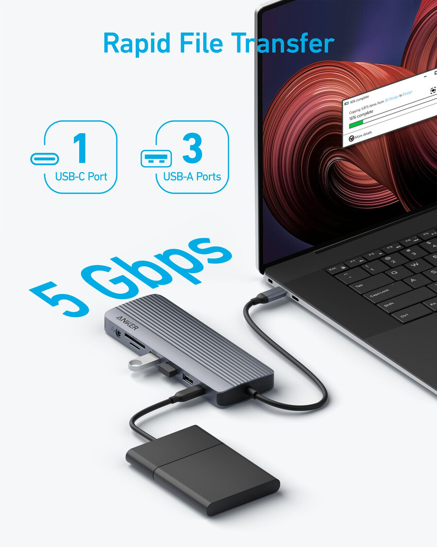 hub usb-c anker 14 w 1 potrójny wyświetlacz