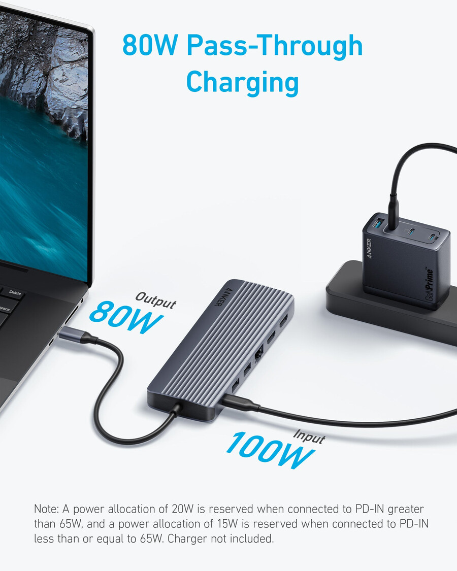 hub usb-c anker 14 w 1 potrójny wyświetlacz