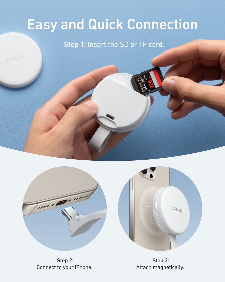 adapter anker maggo usb-c 3 w 1 10 gbs dla iphonea