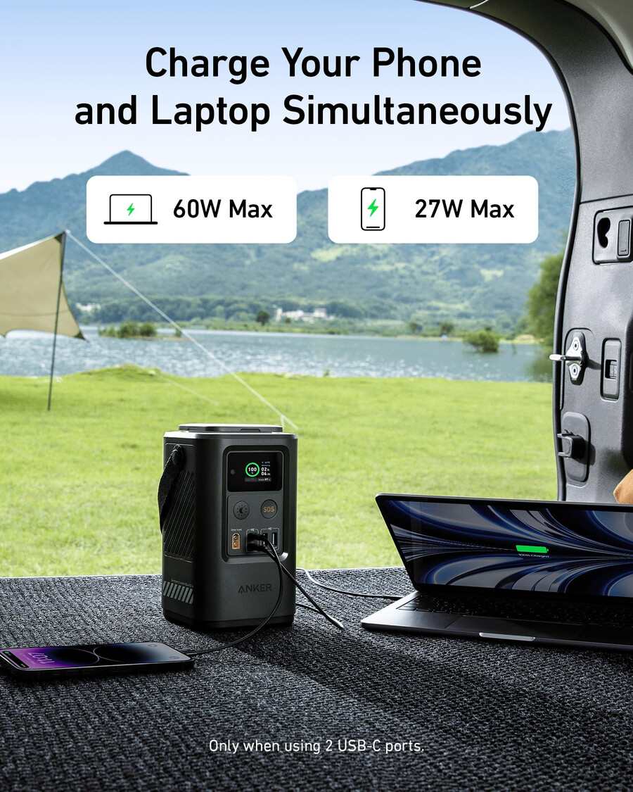power bank anker 548 – najlepszy powerbank kempingowy z usb-c i pojemnością 60000 mah
