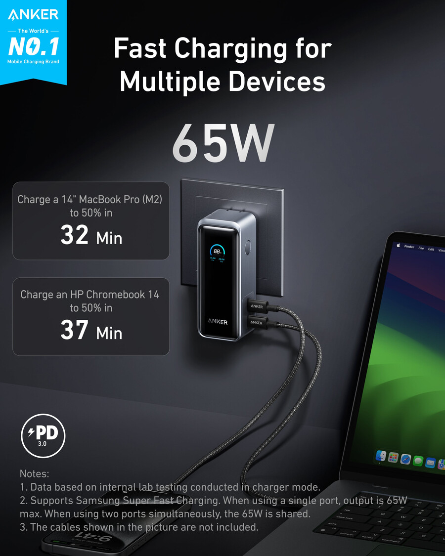 powerbank anker prime 96k 65w fusion