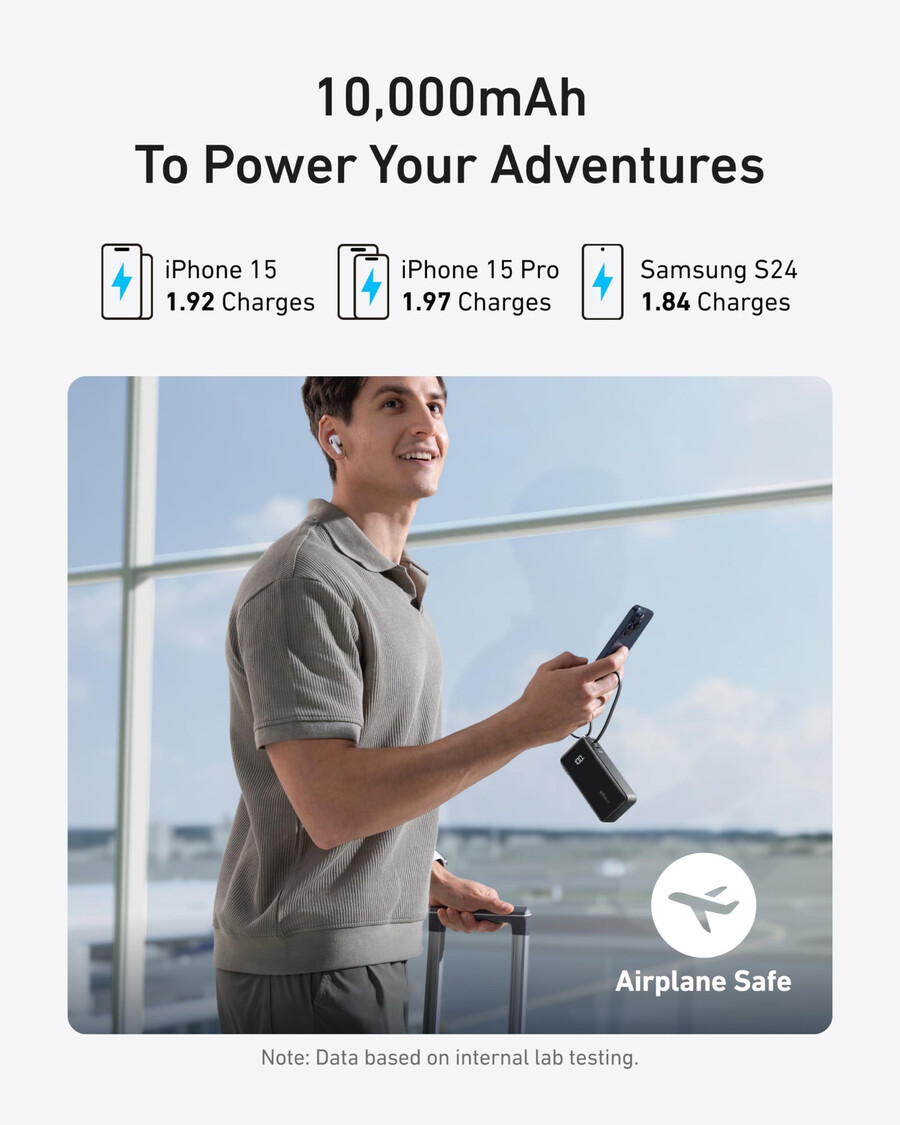 power bank anker 10k fusion wbudowany kabel