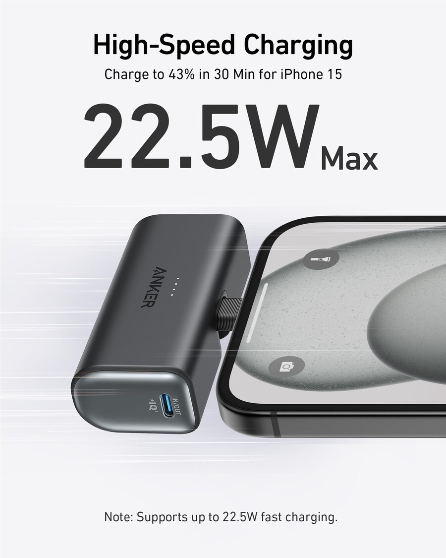 anker nano power bank 225 w wbudowane złącze usb-c