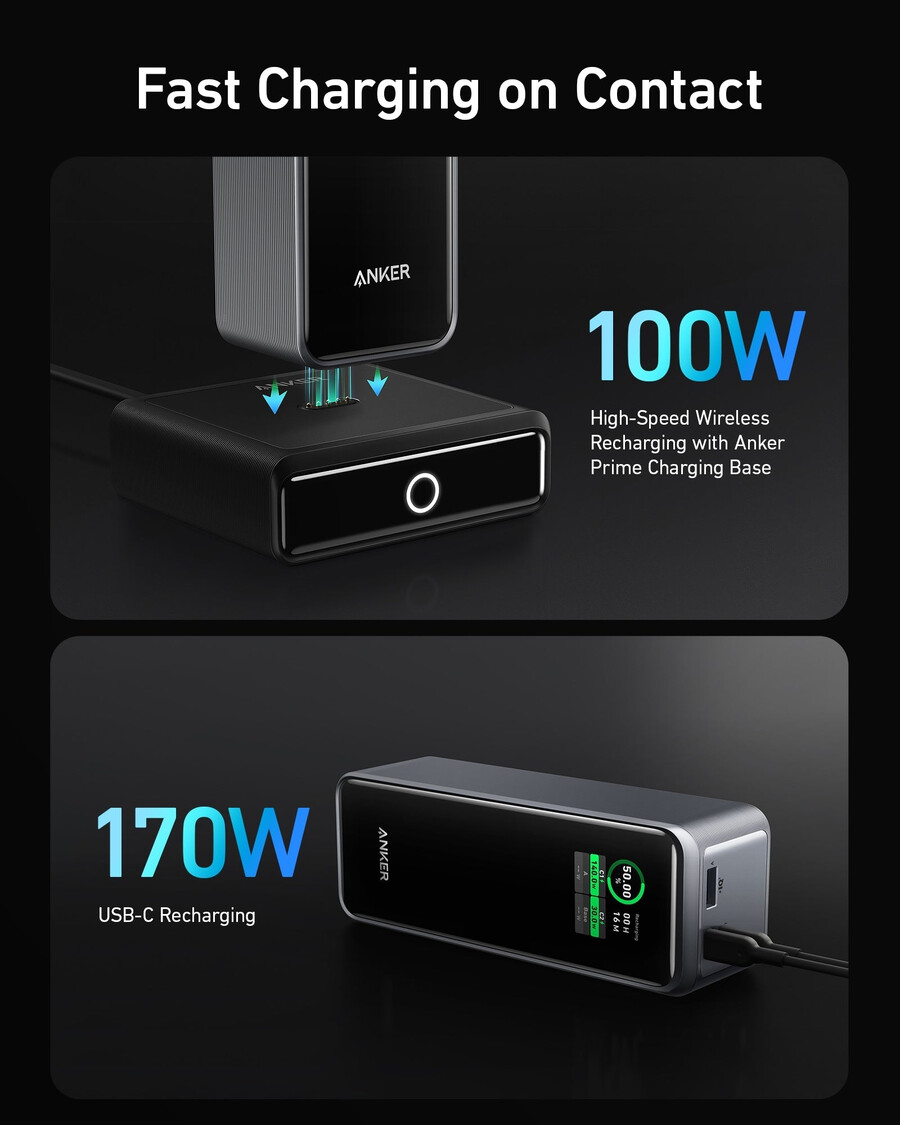 powerbank anker prime 27 650 mah 250 w i baza ładująca 100 w
