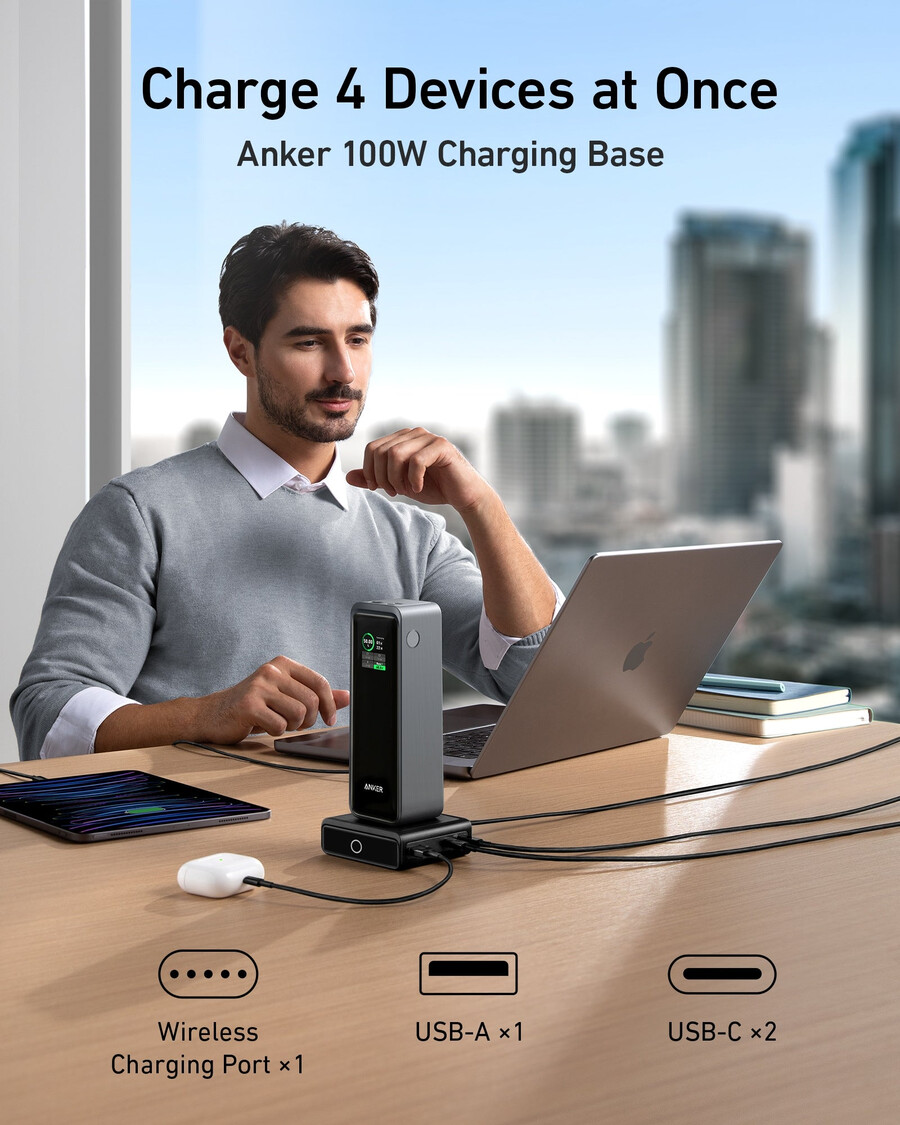 powerbank anker prime 27 650 mah 250 w i baza ładująca 100 w