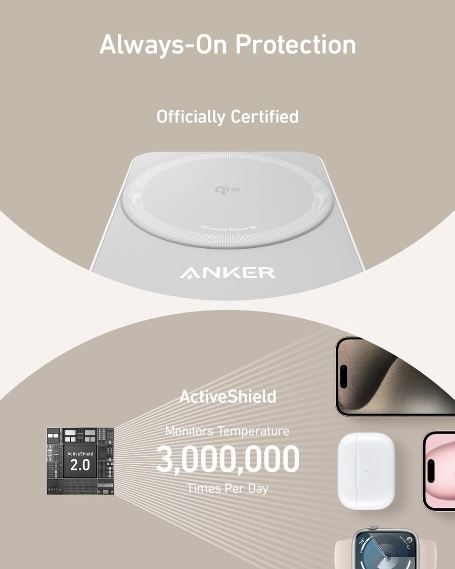 stacja ładowania bezprzewodowego anker maggo składana 3 w 1 i adapter podróżny anker nano 5 w 1 20 w 1 sztuka w opakowaniu